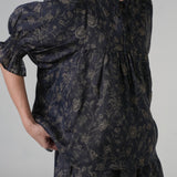 Holiday Ramie Blouse in Charcoal