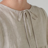 Holiday Linen Blouse in Dune