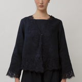 Colette 2-Piece Linen Blouse in Maritime