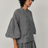 Lady Linen Shirt in Heather Grey