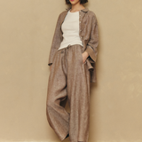 Sculptor Linen Pants in Taupe