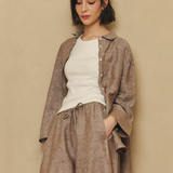 Sculptor Linen Pants in Taupe