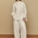 Sculptor Linen Pants in White