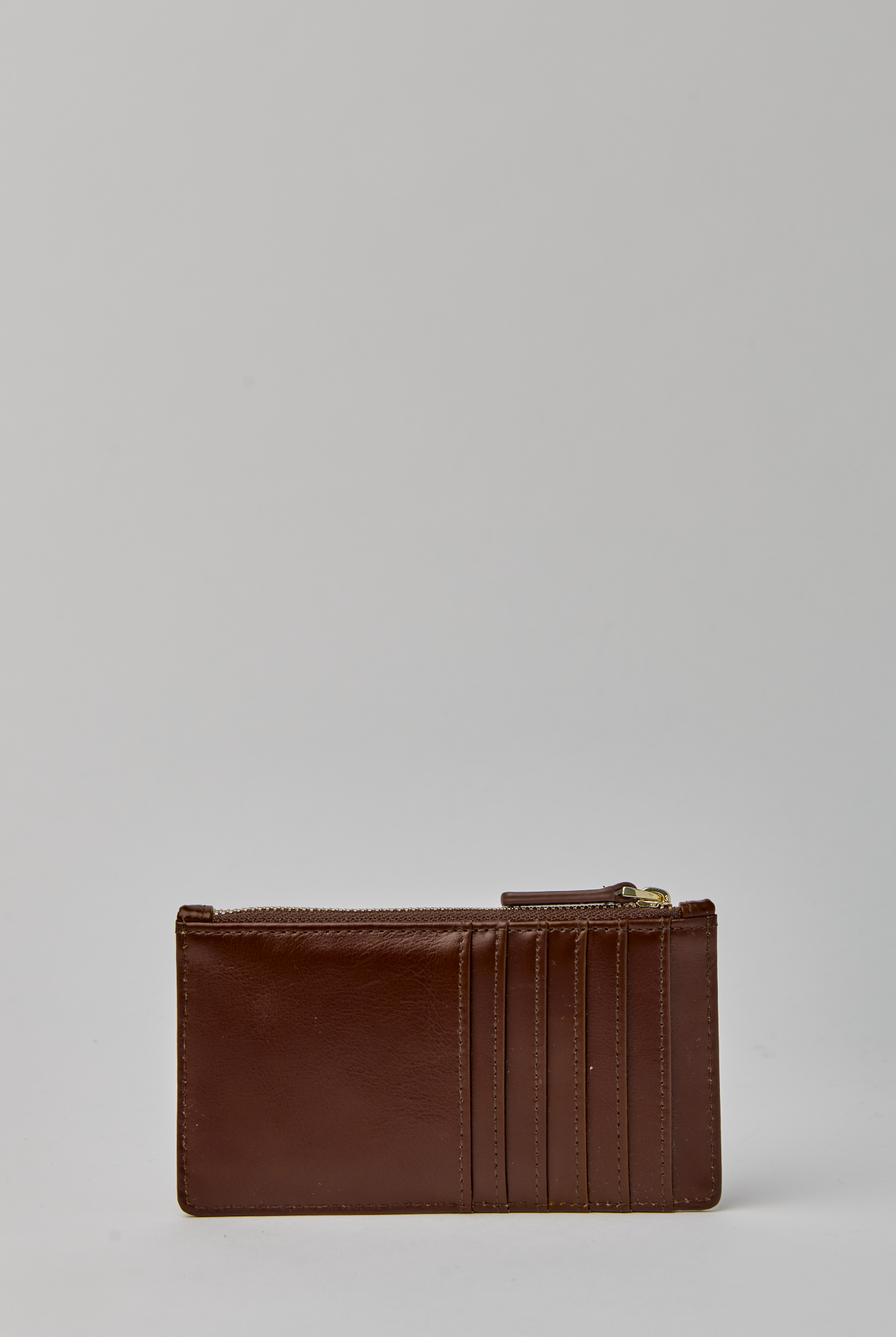 Midcentury Zipped Cardholder in Sandalwood