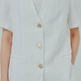 Midtown Short Sleeve Blazer in White