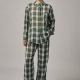 Avenue Pants in Blue Plaid
