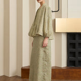 Asha Ramie Skirt in Verdant Floral