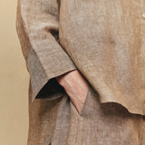 Friday Linen Shirt in Taupe