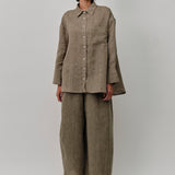 Sculptor Linen Pants in Moss