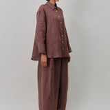 Friday Linen Shirt in Plum