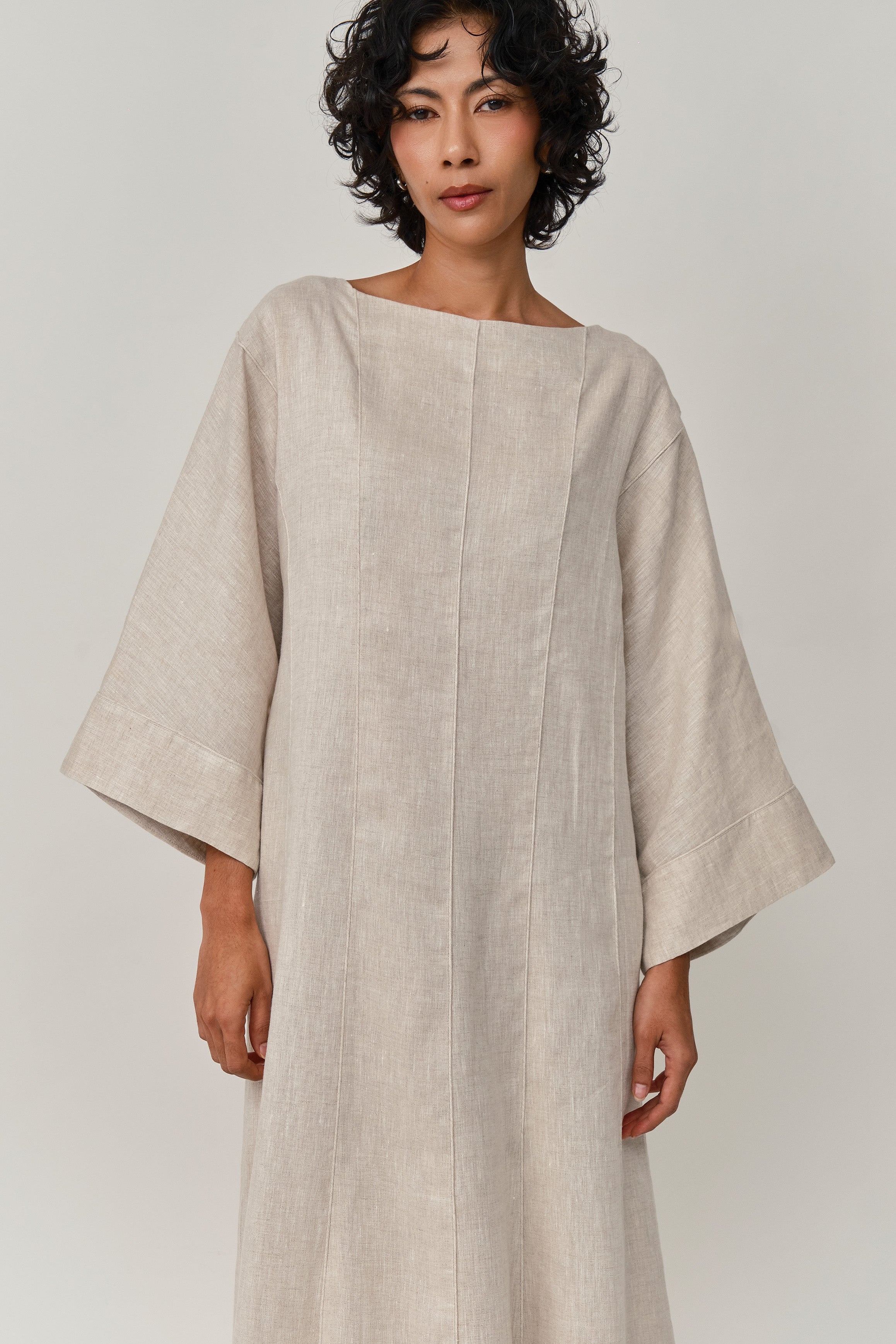 Siesta Linen Dress in Oat