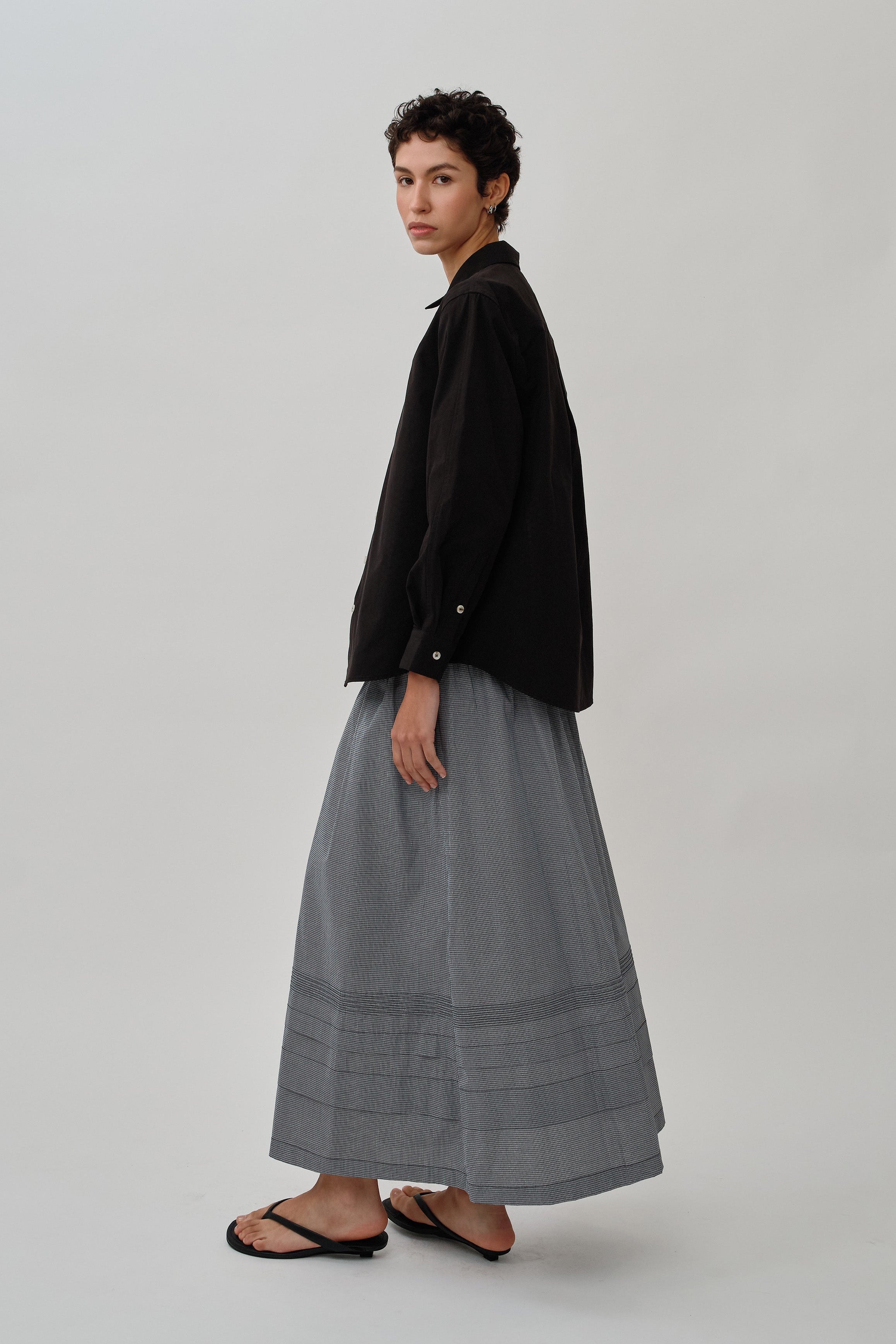 Escapade Pleated Skirt in Gingham