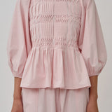 Claudia Poplin Blouse in Pink