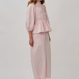 Claudia Poplin Blouse in Pink