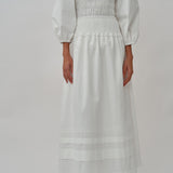 Escapade Pleated Skirt in White