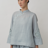 Narumi Linen Tunic in Powder Blue