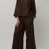 Salon Linen Pants in Truffle