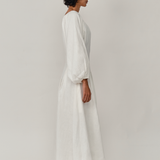 Solstice Linen Dress in White