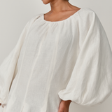 Solstice Linen Dress in White