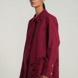 The Artist Poplin Shirt in Claret