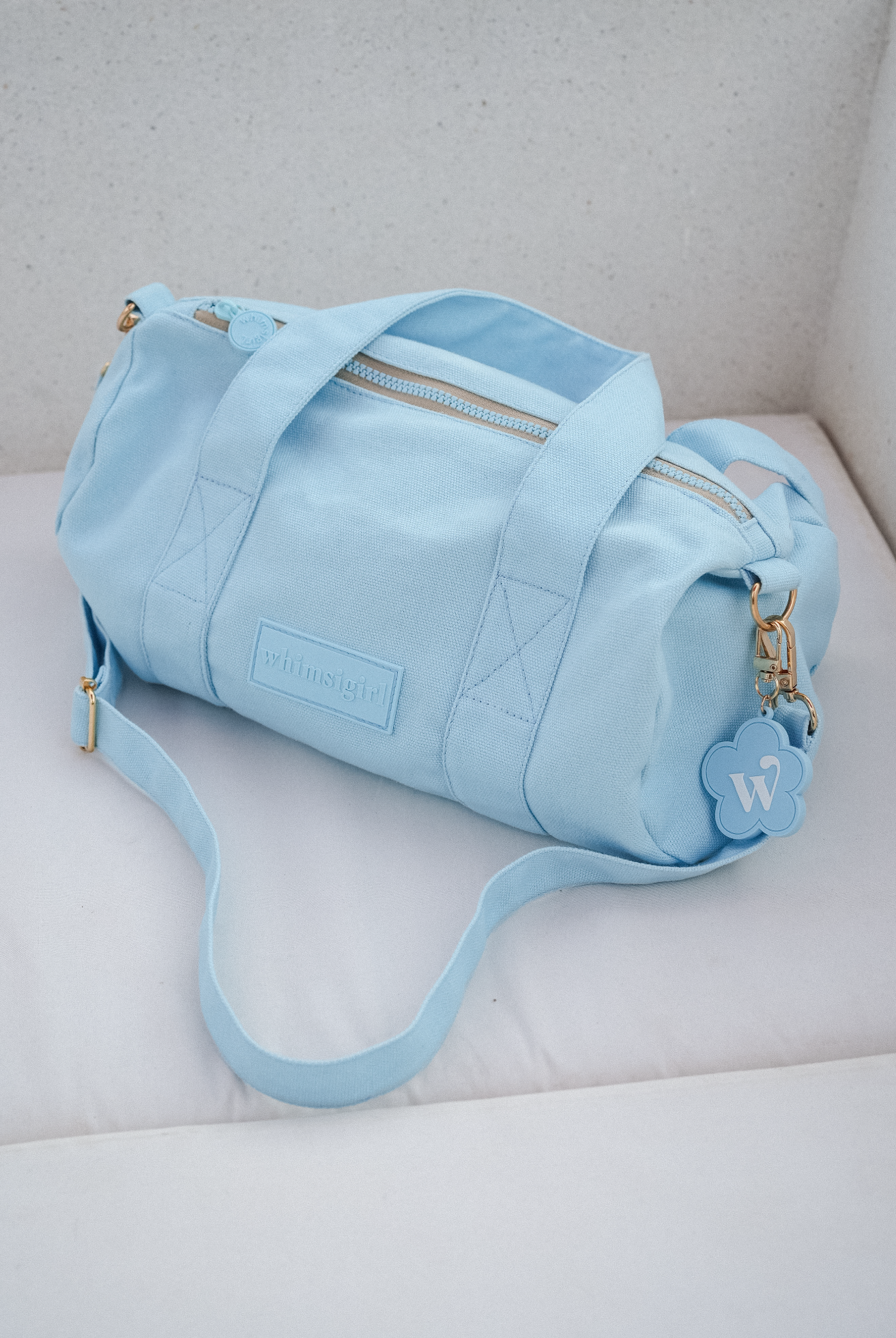 Baby blue duffle 2024 bag