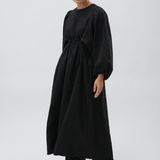 Daydream Linen Dress in Black