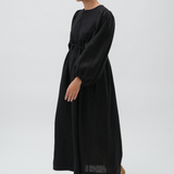 Daydream Linen Dress in Black