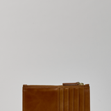 Midcentury Zipped Cardholder in Maple