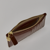 Midcentury Zipped Cardholder in Sandalwood