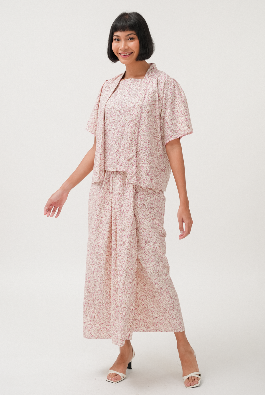 Penelope 2-Piece Kebaya Top in Pink