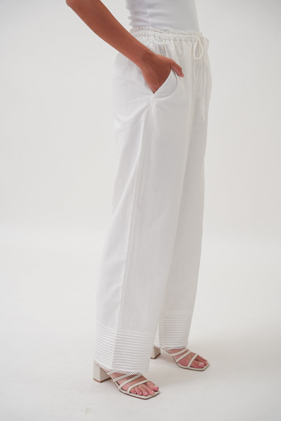 Lalitha Pleated Pants in White