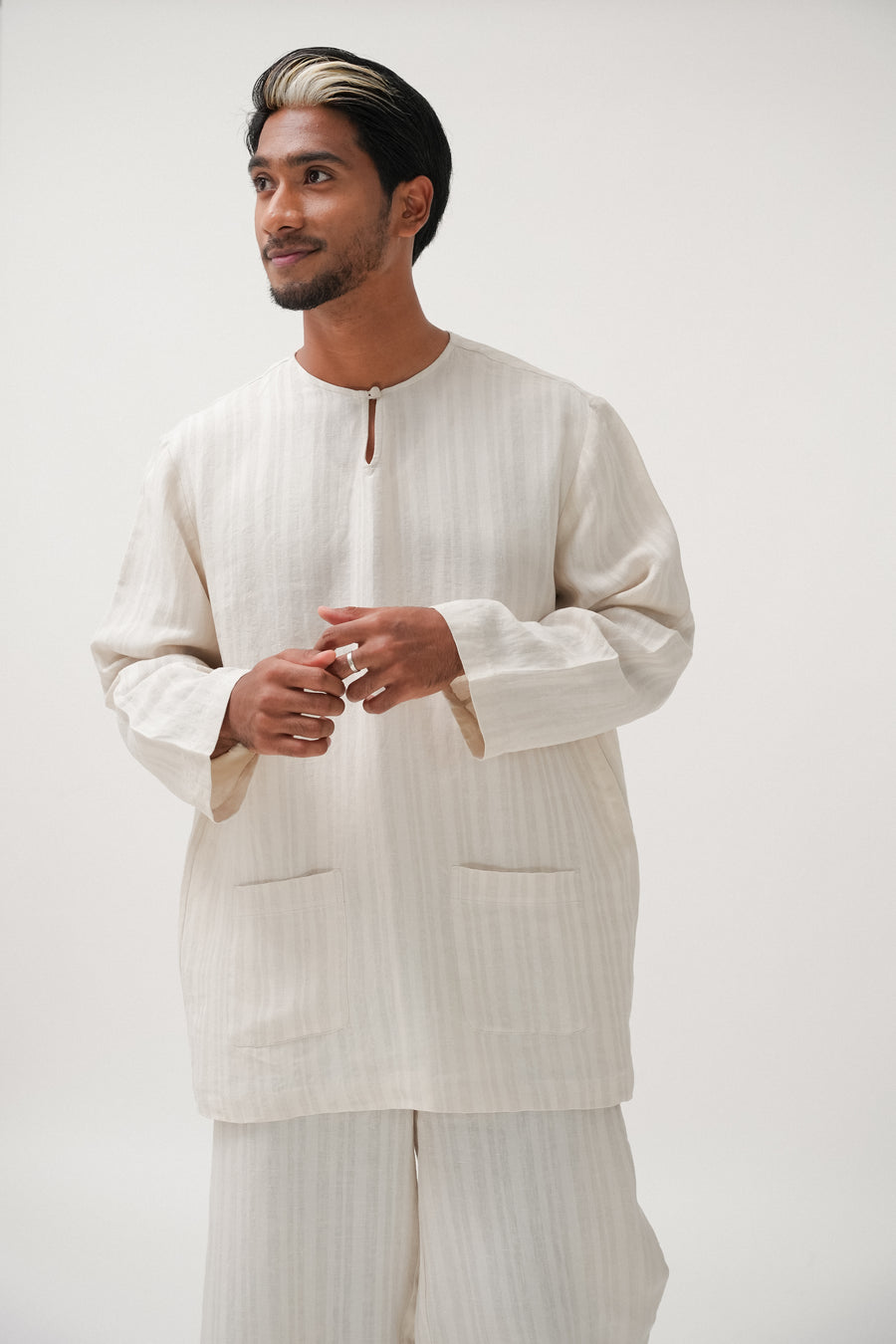 Musa Linen Set in Ivory