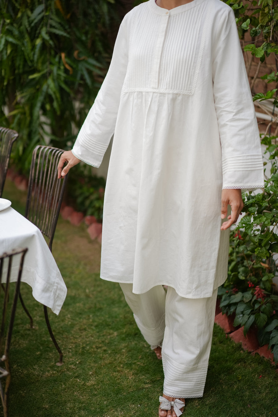 Lalitha Pleated Pants in White