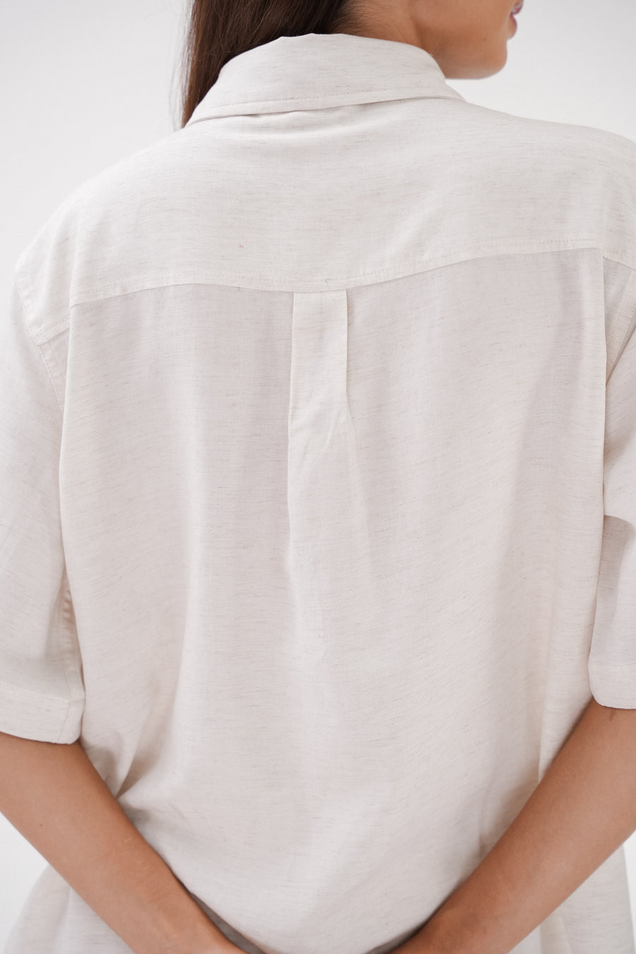 Editor Short Sleeve Shirt in Ivory