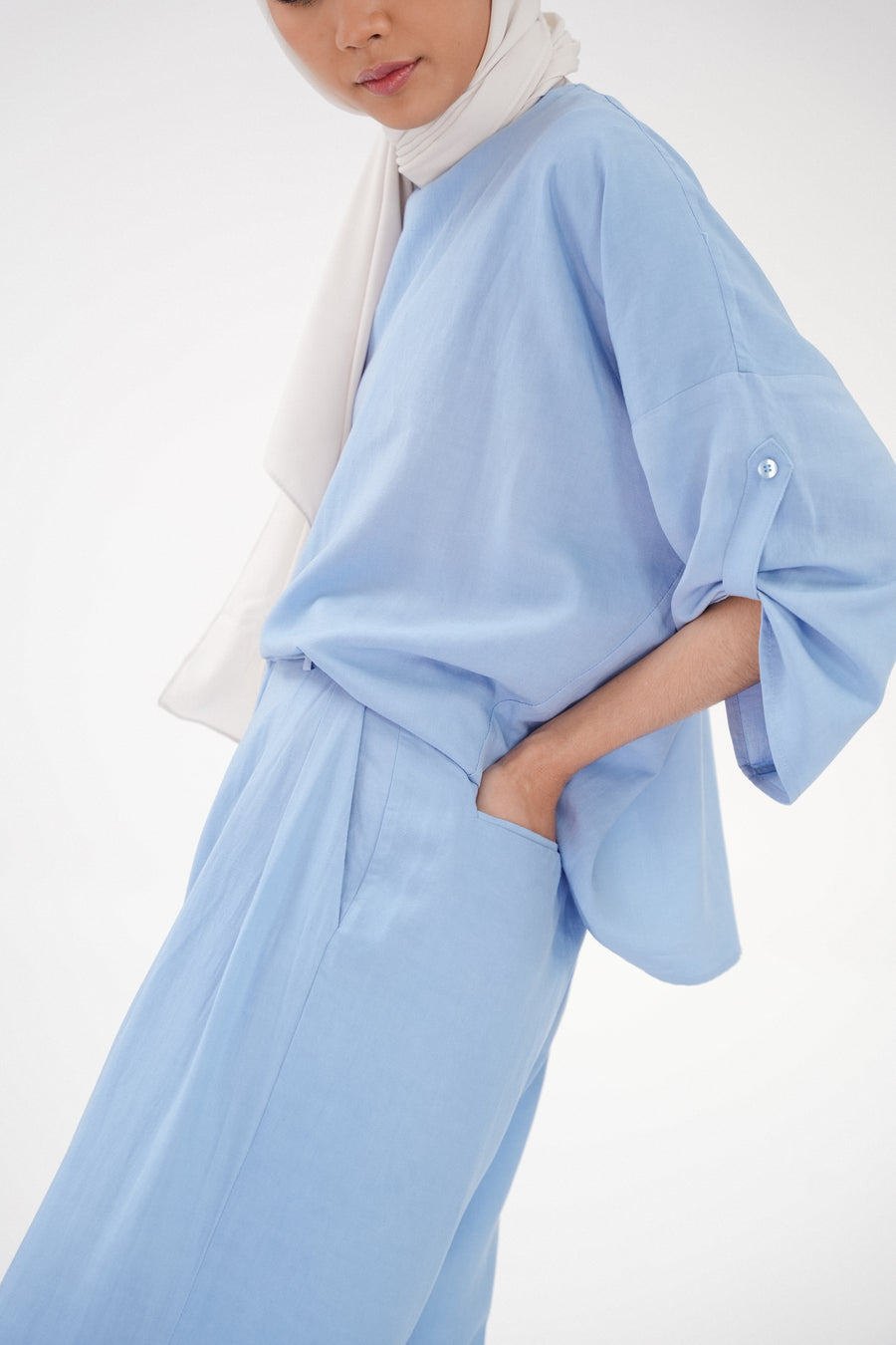 All-Rounder Blouse in Baby Blue