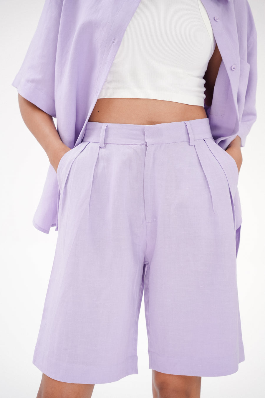 Editor Shorts in Lilac