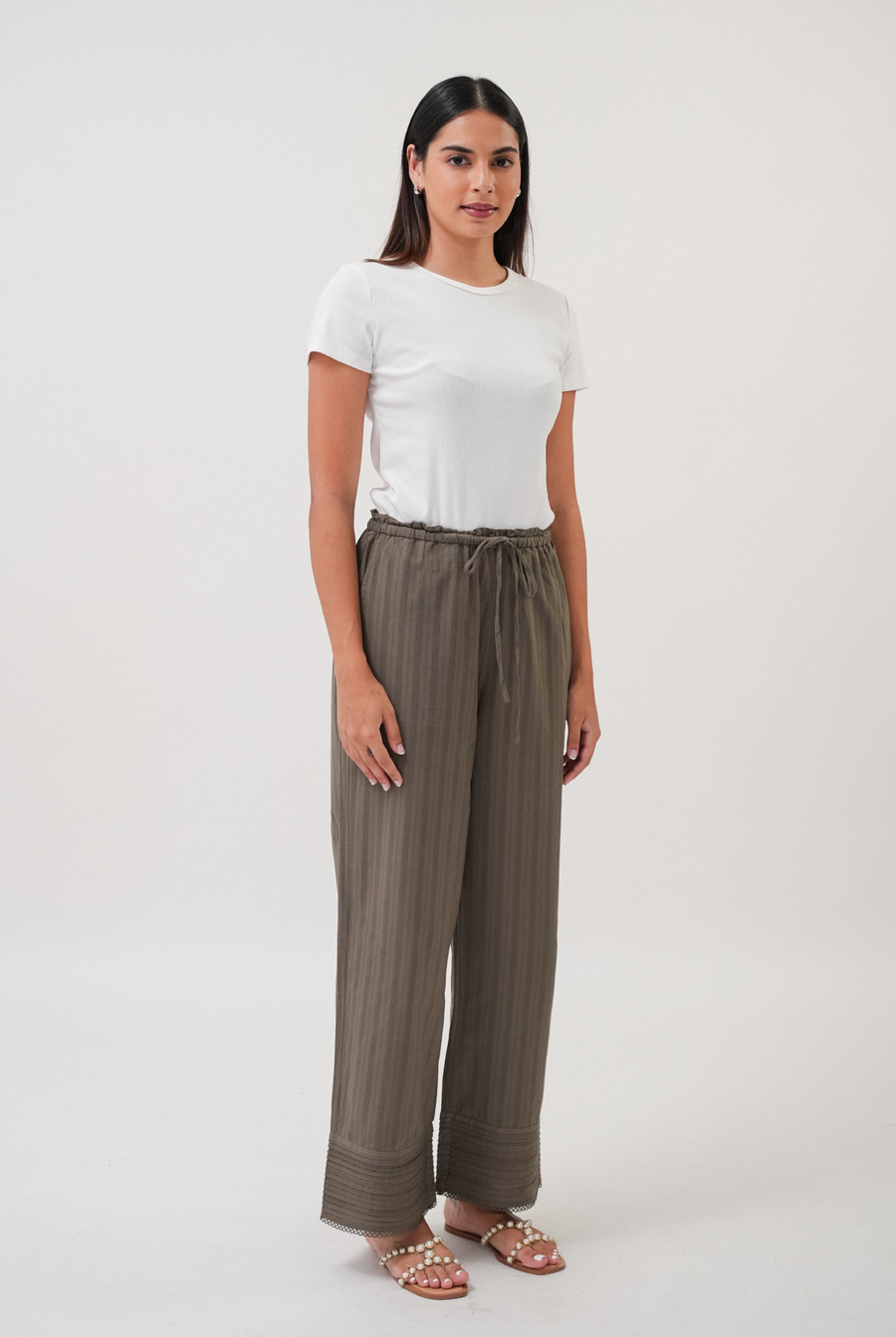 Lalitha Pleated Pants in Olive