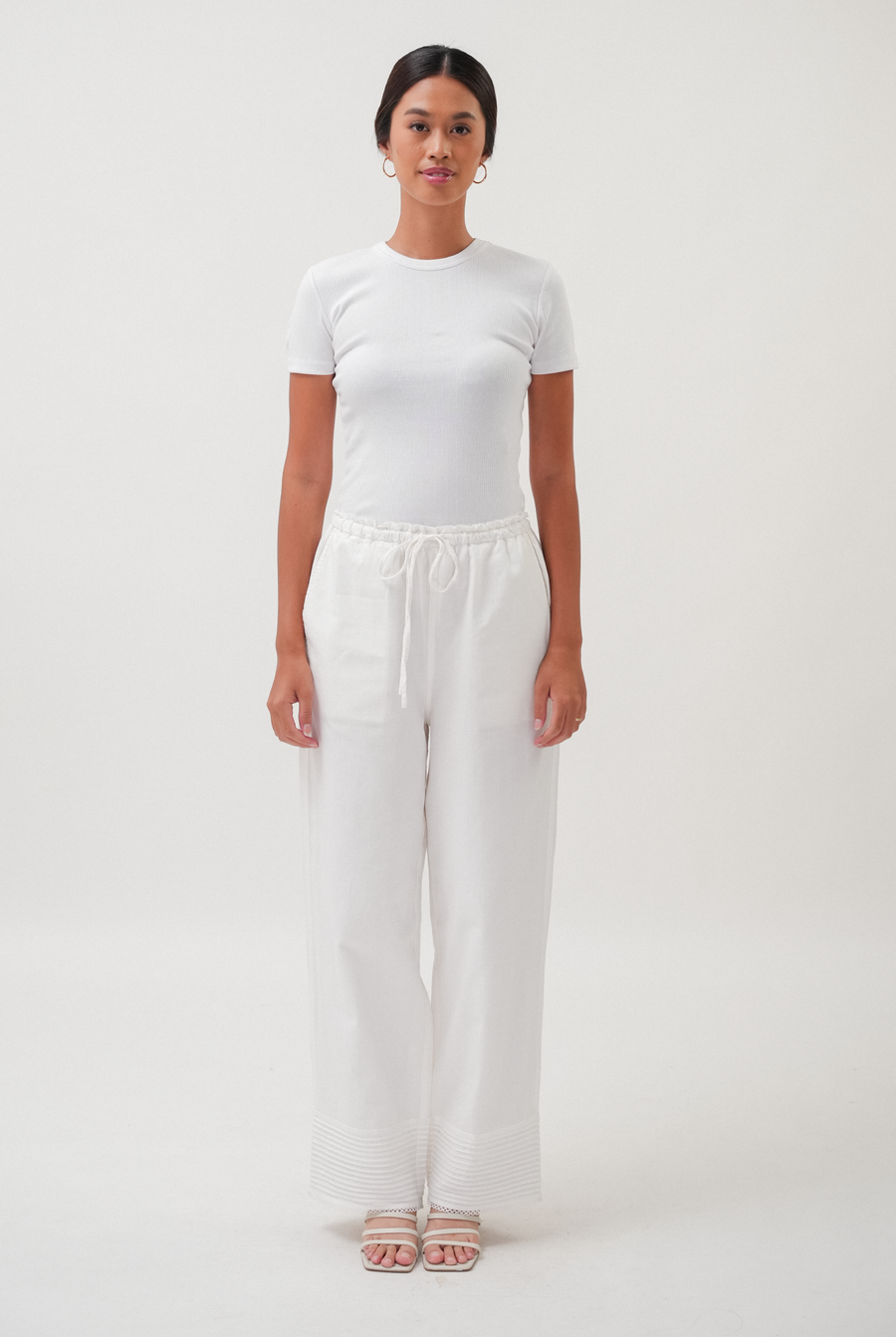 Lalitha Pleated Pants in White