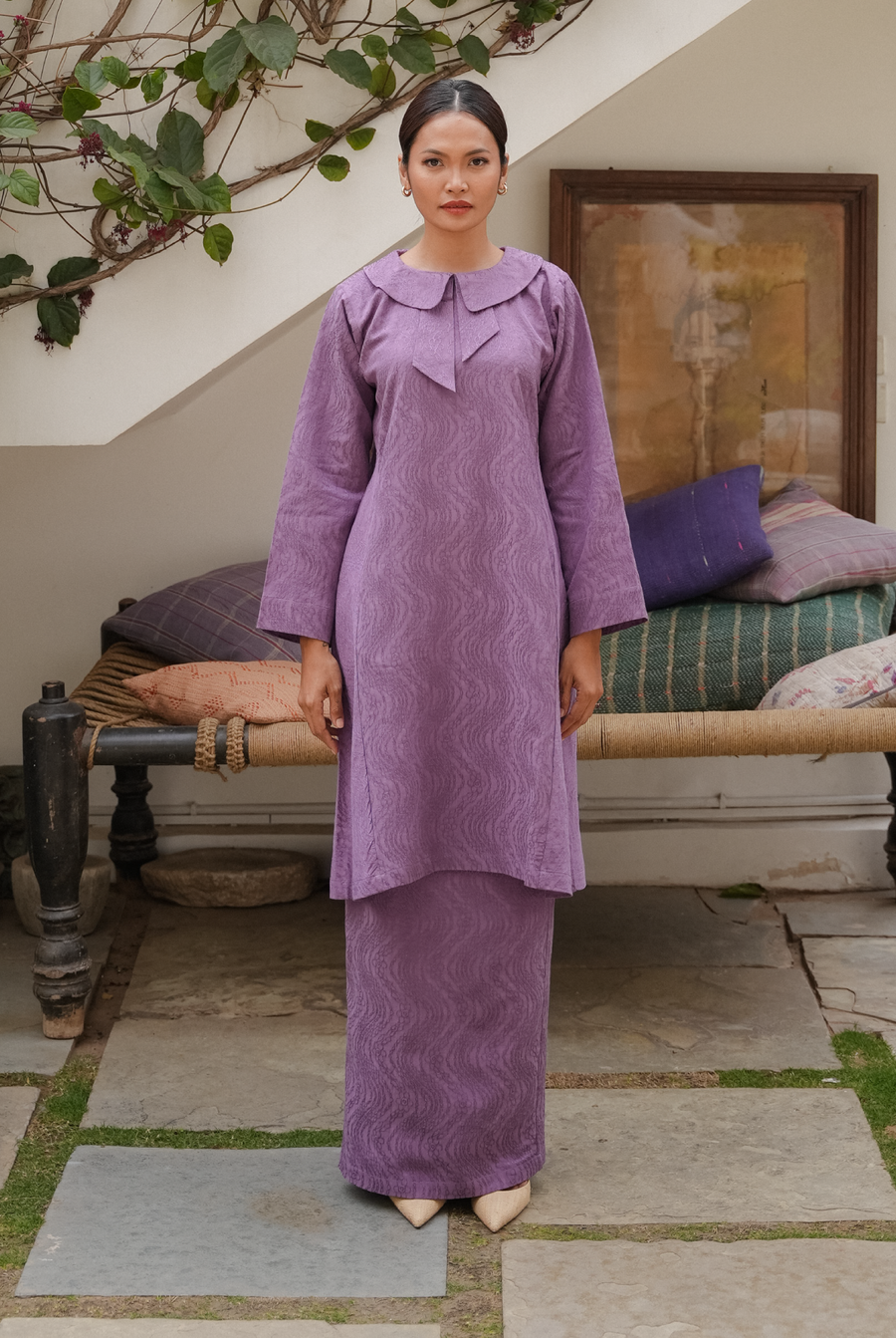 Madeline Kurung Set in Purple