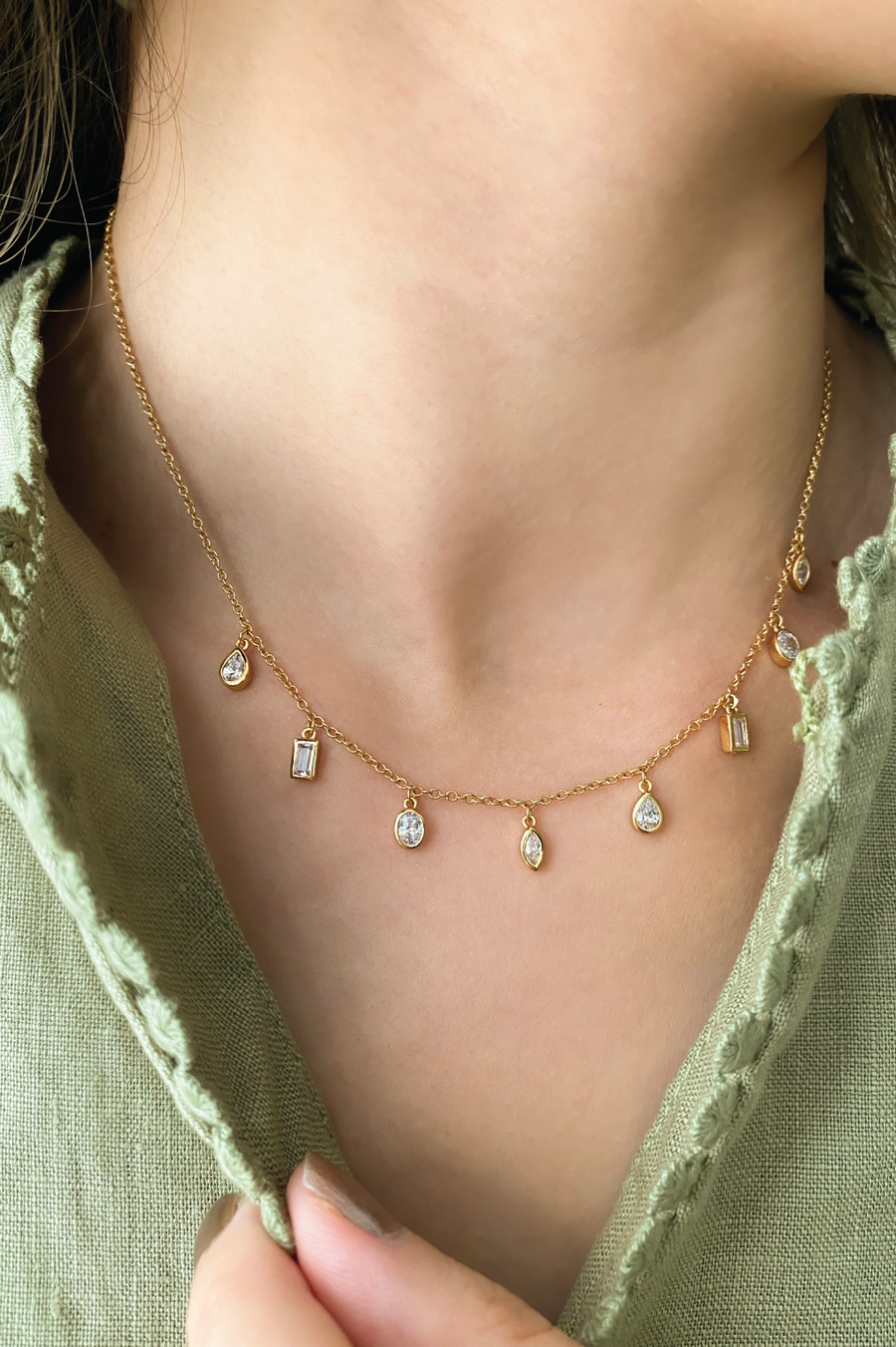 Morning Mist Gold Necklace