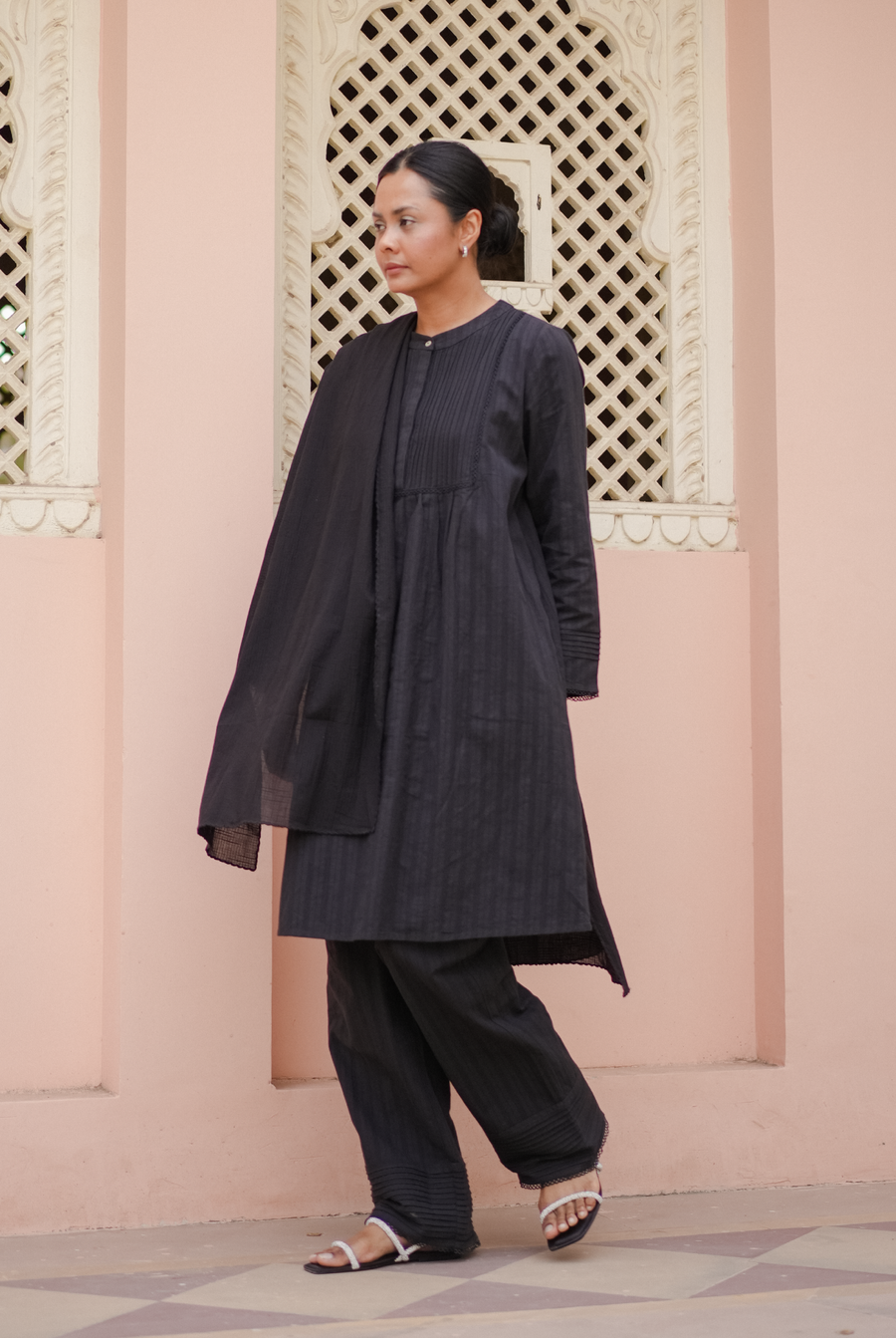 Lalitha Pleated Pants in Black
