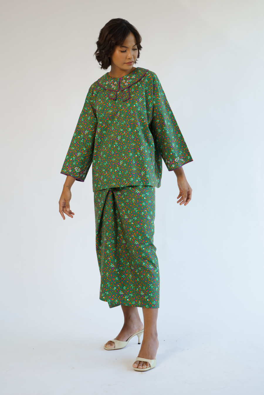 Siti Kedah Set in Green Floral
