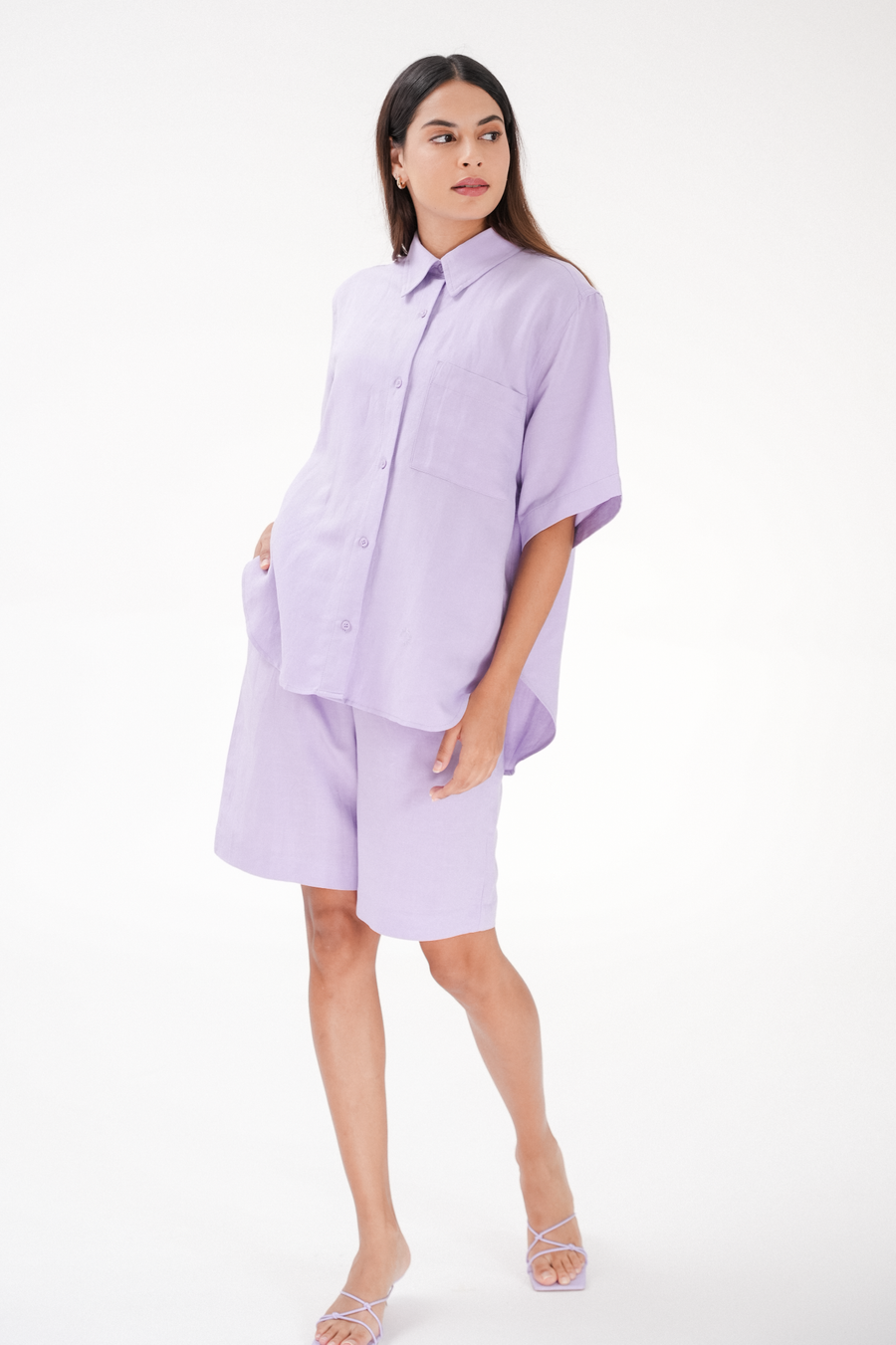 Editor Shorts in Lilac